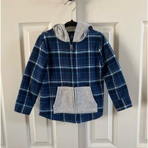 Evan & Andy Boys Plaid Flannel Jacket With Hood